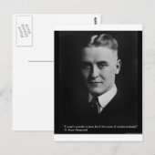 F Scott Fitzgerald Tederheid Nieuwsgierigheid Cade Briefkaart (Voorkant / Achterkant)