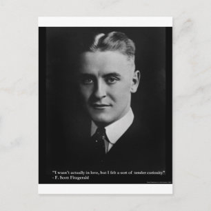 F Scott Fitzgerald Tederheid Nieuwsgierigheid Cade Briefkaart