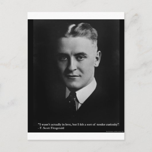 F Scott Fitzgerald Tederheid Nieuwsgierigheid Cade Briefkaart (Voorkant)