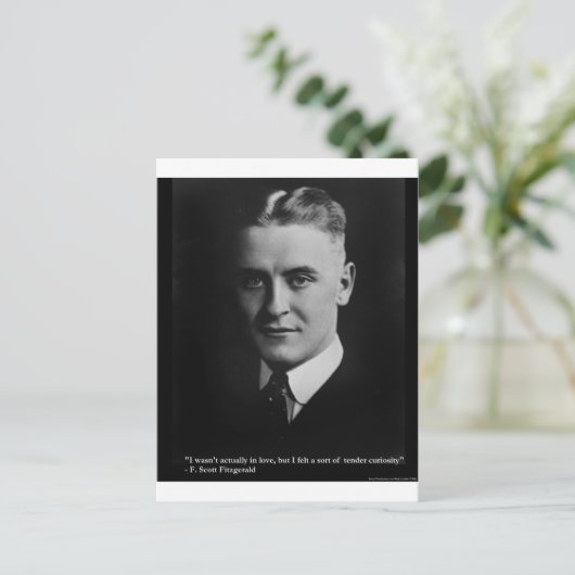 F Scott Fitzgerald Tender Curiosity Gifts & T - sh Briefkaart (Staand voorkant)