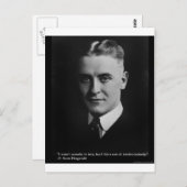F Scott Fitzgerald Tender Curiosity Gifts & T - sh Briefkaart (Voorkant / Achterkant)