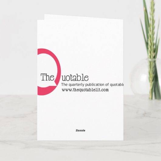 F. Scott Fitzgerald Valentijn Feestdagen Kaart (Achterkant)