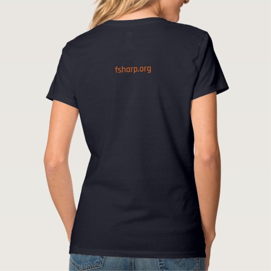 F# Software Foundation Logo V-Neck Women's T-Shirt (Achterkant)