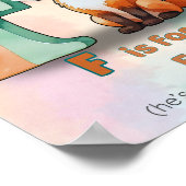 F staat voor Fox – Whimsical Alphabet Animal Poste Poster (Hoek)