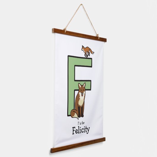 F staat voor… gepersonaliseerd hangend wandkleed (Gebogen)