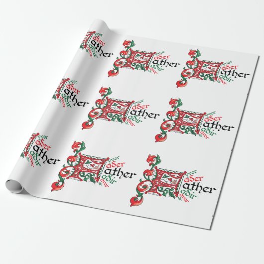 F staat voor Vader Inpakpapier (Uitgerold)