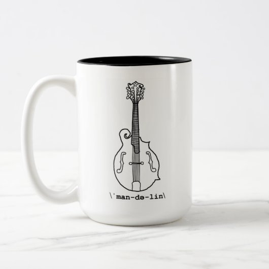 F-stijl Mandolin-Mok Tweekleurige Koffiemok (Links)