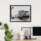 F Street in Washington, DC 1910 Poster (Thuiskantoor)