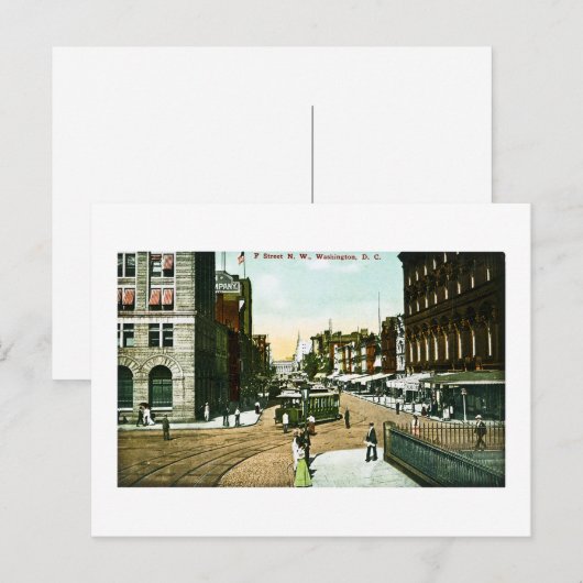 F Street N.W., Washington D.C. Briefkaart (Voorkant / Achterkant)