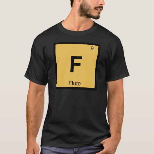 F - Tabelsymbool voor flutmuziek T-shirt (Voorkant)