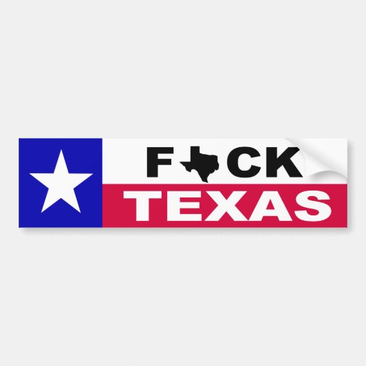 F TEXAS BUMPERSTICKER (Voorkant)