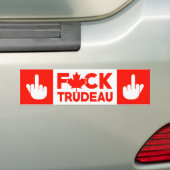 F Trudeau Canadese vrachtwagenchauffeurs Freedom C Bumpersticker (Op auto)