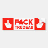 F Trudeau Canadese vrachtwagenchauffeurs Freedom C Bumpersticker (Voorkant)