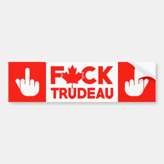 F Trudeau Canadese vrachtwagenchauffeurs Freedom C Bumpersticker (Voorkant)