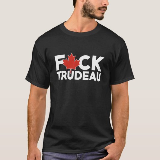F Trudeau grappige Canadese vrachtwagenchauffeurs  T-shirt (Voorkant)