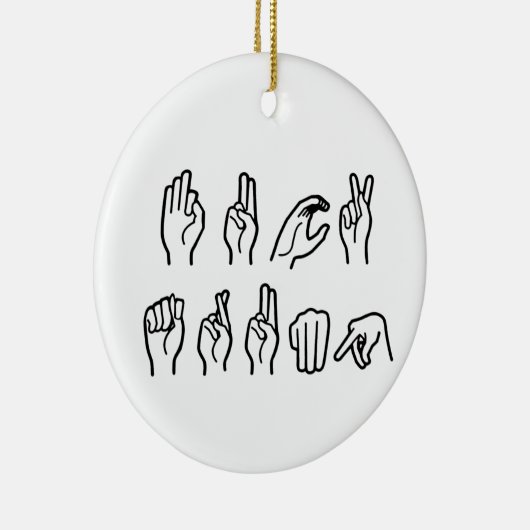 F TRUMP (GEBARENTAAL) KERAMISCH ORNAMENT (Rechts)