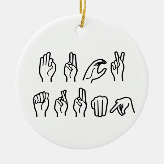 F TRUMP (GEBARENTAAL) KERAMISCH ORNAMENT (Voorkant)