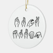 F TRUMP (GEBARENTAAL) KERAMISCH ORNAMENT (Links)