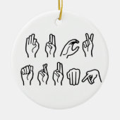 F TRUMP (GEBARENTAAL) KERAMISCH ORNAMENT (Voorkant)