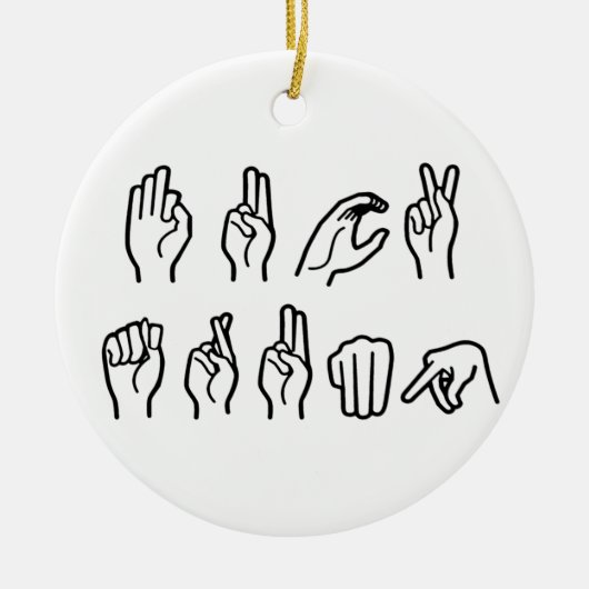 F TRUMP (GEBARENTAAL) KERAMISCH ORNAMENT (Voorkant)