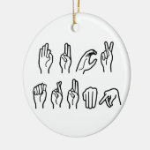 F TRUMP (GEBARENTAAL) KERAMISCH ORNAMENT (Links)