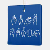 F TRUMP (IN GEBARENTAAL) KERAMISCH ORNAMENT (Links)