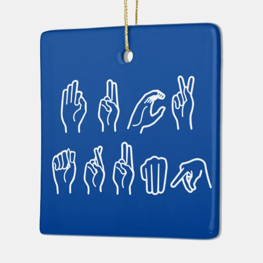 F TRUMP (IN GEBARENTAAL) KERAMISCH ORNAMENT (Links)