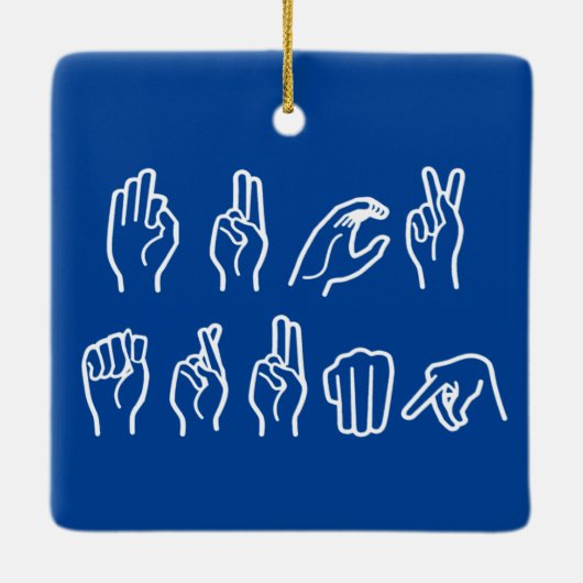 F TRUMP (IN GEBARENTAAL) KERAMISCH ORNAMENT (Achterkant)