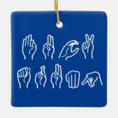 F TRUMP (IN GEBARENTAAL) KERAMISCH ORNAMENT (Voorkant)