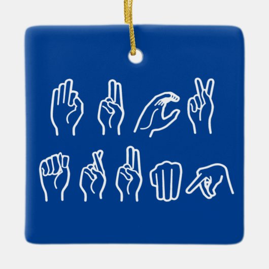 F TRUMP (IN GEBARENTAAL) KERAMISCH ORNAMENT (Voorkant)