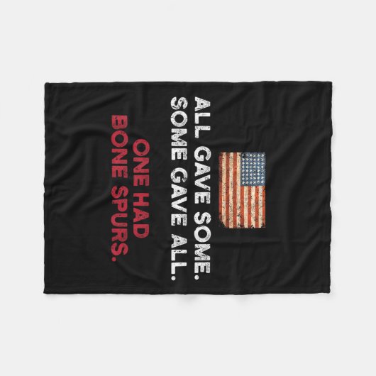 F Trump Shirt - Cadet Bone Spurs Fleece Deken (Voorkant (Horizontaal))