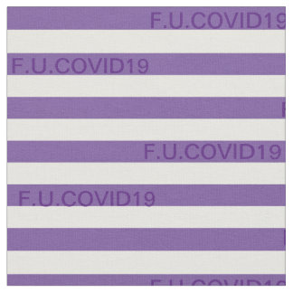 F.U.COVID19 Paarse strepen Stof