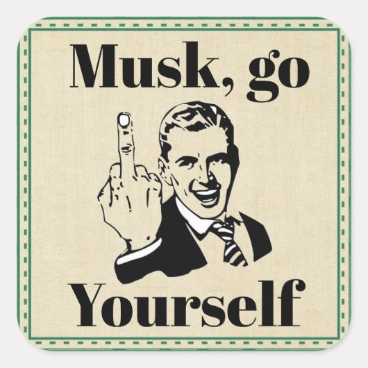 F U Musk Sticker (Voorkant)