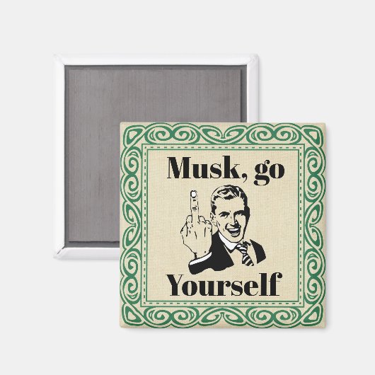 F U muskusmagneet Magneet (Voorkant / Achterkant)