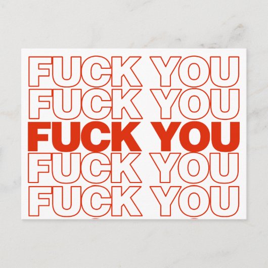 F U parodieert Briefkaart (Voorkant)