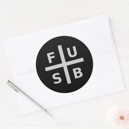 F.U.S.B. RONDE STICKER (Envelop)