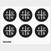 F.U.S.B. RONDE STICKER (Vel)