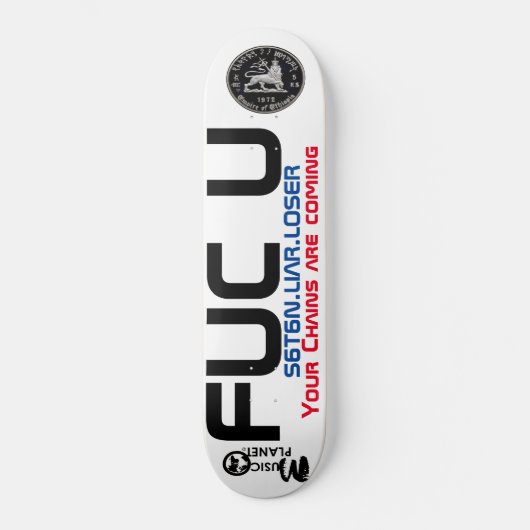 F U SATAN Skateboard (Voorkant)