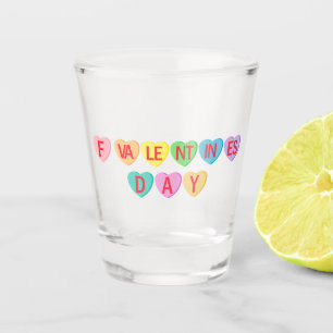 F VALENTIJNSDAG - Snoep Hartjes Banner Shot Glas
