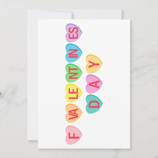 F VALENTIJNSDAG - Snoephartjes Banner Feestdagenkaart (Voorkant)