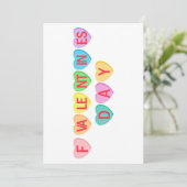 F VALENTIJNSDAG - Snoephartjes Banner Feestdagenkaart (Staand voorkant)