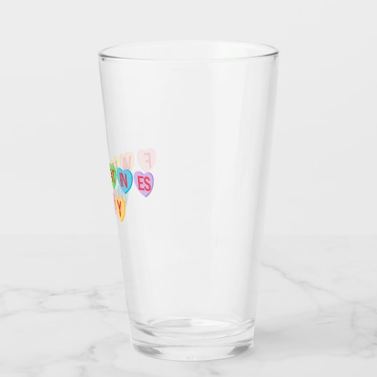 F VALENTIJNSDAG - Snoepjes harten banner Glas (Links)