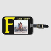 F voor de familie bagagelabel (Voorkant (horizontaal))