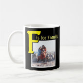 F voor de familie koffiemok (Links)