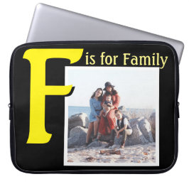 F voor de familie laptop sleeve
