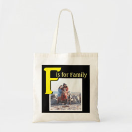 F voor de familie tote bag