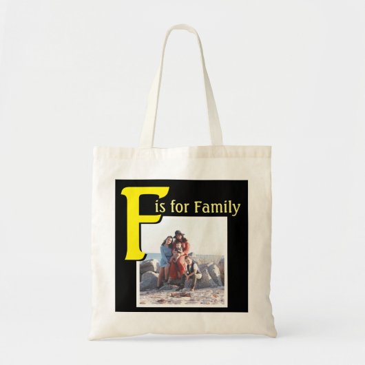 F voor de familie tote bag (Voorkant)