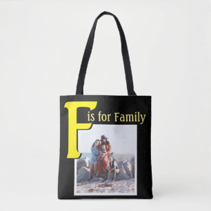 F voor de familie tote bag
