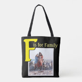 F voor de familie tote bag (Achterkant)