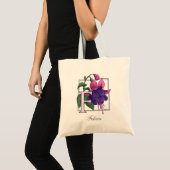 F voor de Fuchsiakleurig Zak van het Monogram van Tote Bag (Voorkant (product))